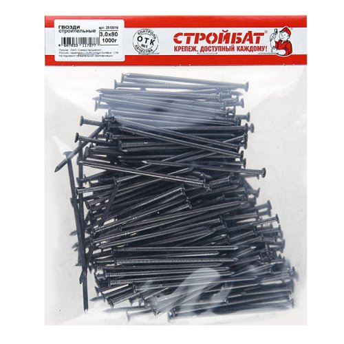 Гвозди  строительные Стройбат 3,0х80 (1,0 кг) картинка